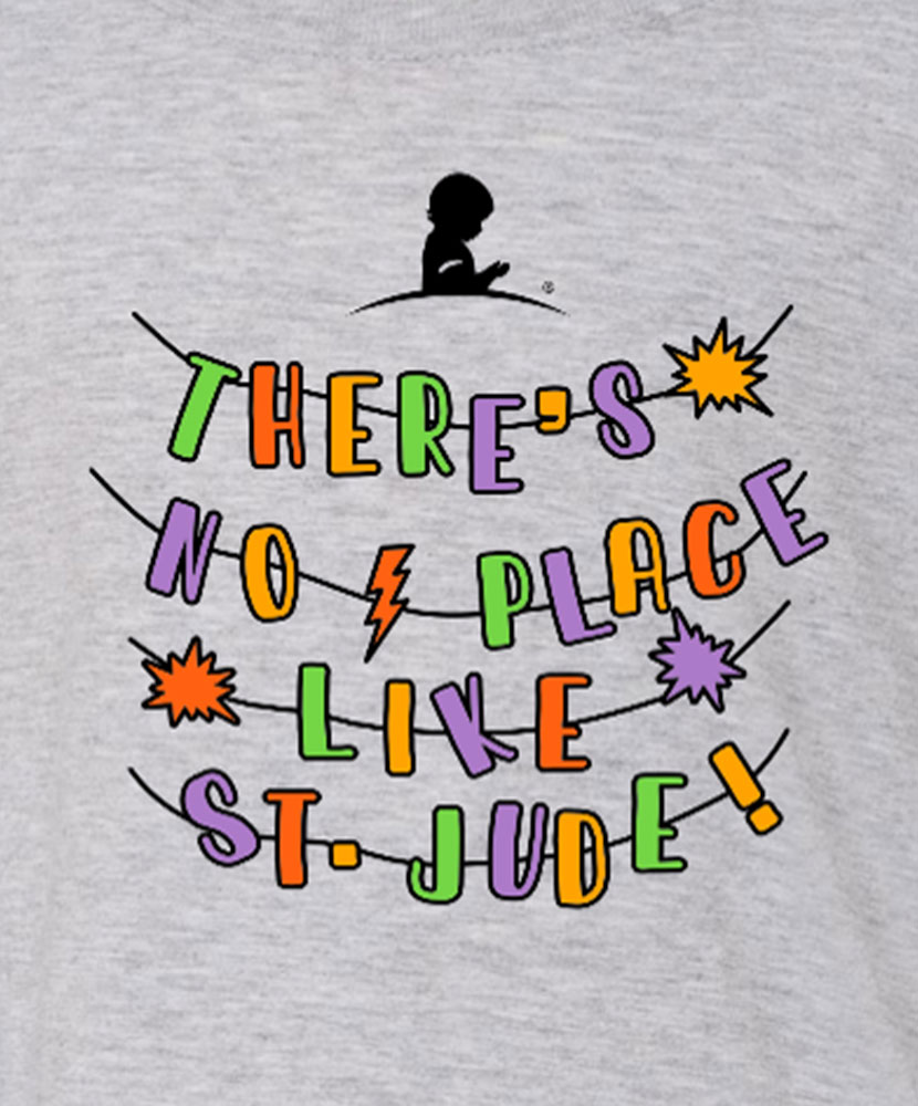 Toddler Unisex There's No Place Like St. Jude Hanging Font T-Shirt